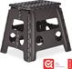 Relaxdays Opstapje Inklapbaar - 150 kg - 30 x 37 x 29 cm - Badkamer - Donkergrijs