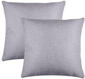 Stof Textile sierkussen Bea - 2x - lichtgrijs - 50 x 50 cm
