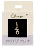 Depesche 11785-050 Bedels Express yourself - hanger voor kettingen en armbanden, Steenbok, verguld, als klein geschenk