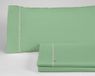 Juego Albahaca-groen Juego de sábanas liso Cama de 180 cm 4 stuks