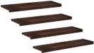 vidaXL - Traplopers - 4 stuks - 90 x 30 x 2 cm - Donkerbruin - Massief beukenhout