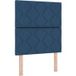 Tête de lit LED réglable bleu 80 cm tissu