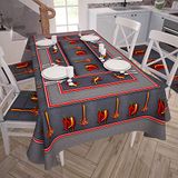 PETTI Artigiani Italiani Tafelkleed, keukentafelkleed, design peper, X12-zits (140 x 240 cm), 100% Made in Italy