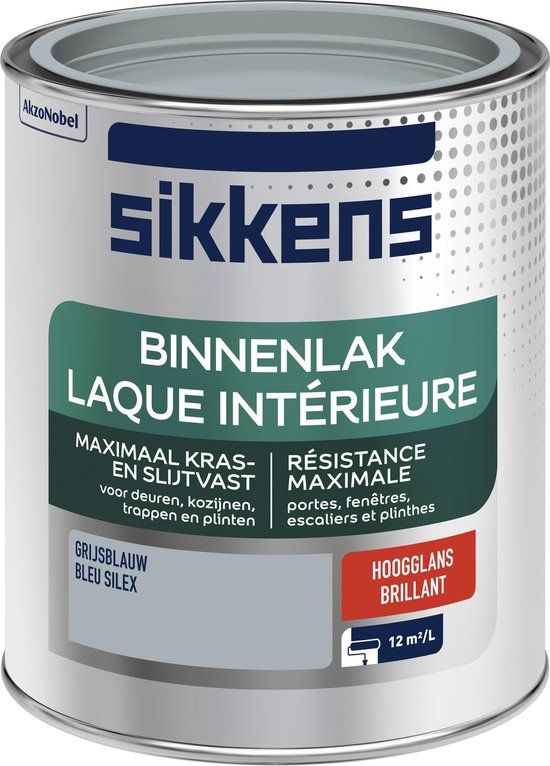 Sikkens Binnenlak - Grijsblauw - Hoogglans - 750 ml