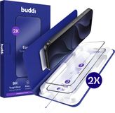 Buddi 2-Pack Screenprotector Geschikt voor Apple iPhone 18 Pro Max - Easy Fit Tempered Glass met Installatietray
