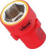 Vigor Douille 6 bord VDE 1/2 pouce 24 mm Longueur 55 mm