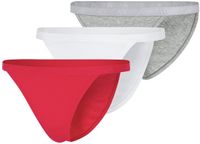 ADIDAS PERFORMANCE adidas Sportswear 3PK BIKINI - Sport Active Essentials Cotton - Dames Onderbroek - Rood, Wit, Grijs Gemêleerd