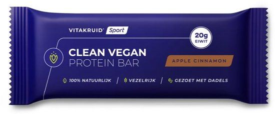 Vitakruid Clean Vegan Protein Bar - Apple Cinnamon (1 stuk)