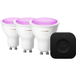 Philips Hue White and Color GU10 3-Pack + Bridge Pro Startpakket