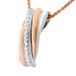 Orphelia ZH-7118 - PENDANT WITH CHAIN RECTANGLE SILVER AND ROSEGOLD PLATED - 925 zilver - 45 cm