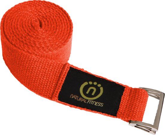 Natural fitness Yoga Strap 2.44m hennep - rood