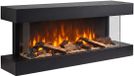 Xaralyn Elektrische wandhaard - Disegno 90SB - zwart hout - 1400 Watt verwarming - met afstandsbediening - 3-zijdige elektrische haard - sfeerhaard