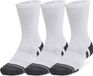Under Armour UA Performance Tech 3pk Crew-WHT Unisex Sportsokken - Wit - Jet Grijs