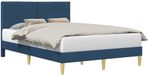 vidaXL Bedframe met hoofdeinde, Blauw, 160 x 200 cm, Stof