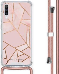 imoshion hoesje met koord voor de Samsung Galaxy A70 - Grafisch Koper - Roze / Goud