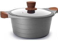 Lacor Gegoten Aluminium Braadpan 28cm met Deksel - Grijs