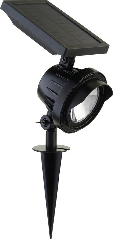 Luxform Texas Solar LED Tuinspot - Zwart - 100 Lumen