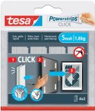 tesa Powerstrips CLICK klittenband strips klein, wit