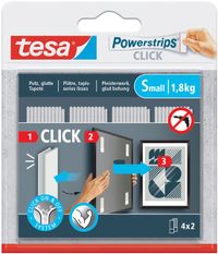 tesa Powerstrips CLICK klittenband strips klein, wit