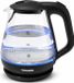 TIROSS Glazen waterkoker 1,2 liter met blauwe LED en waterfilter