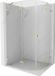 Mexen Lunar cabine de douche semi-circulaire porte battante gauche 100 x 70 cm, transparent, or brossé