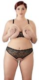 Cottelli Collection Pearl Lingerieset Met Open Cups En Kruis XL