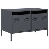 vidaXL TV-meubel 68x39x43,5 cm koudgewalst staal antracietkleurig
