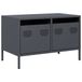 vidaXL TV-meubel 68x39x43,5 cm koudgewalst staal antracietkleurig