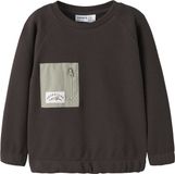 NAME IT - NMMOSBORNE LS SWEAT TOP - Jongens - Sweaters - Maat 98 - Katoen/Polyester/Viscose - Chocolate Plum