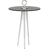 Safavieh Callie bijzettafel, metaal, 45 x 45 x 67,31 cm, zilverkleurig/zwart