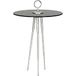 Safavieh Callie bijzettafel, metaal, 45 x 45 x 67,31 cm, zilverkleurig/zwart