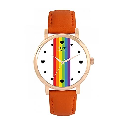 Toff London Pride Lineair wit hart wapenstokken Horloge