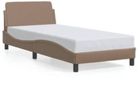 vidaXL Bedframe "Dover" Kunstleer Cappuccino 90x190 cm