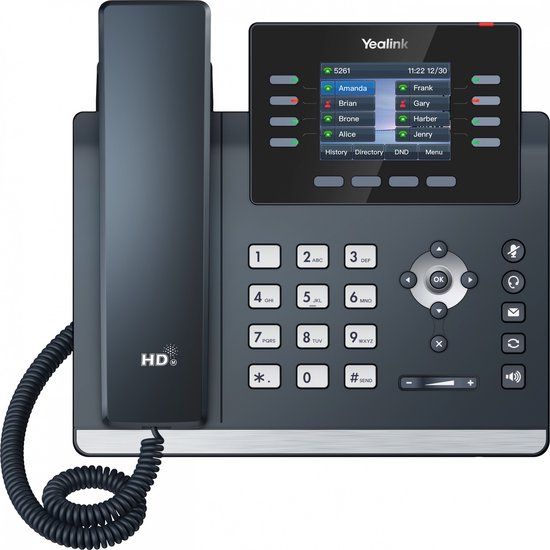 Yealink SIP-T44U IP Phone - 2.8" Color Display - 12 Lines - Black