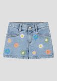 s.Oliver Denim shorts met bloemenapplicatie