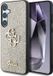 Guess 4G Metal Logo Glitter Backcover Samsung Galaxy S25 Plus Goud