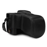 MegaGear MG1607 Canon EOS 2000D (18-55mm) Ever Ready lederen camera-hoes met draagriem - zwart