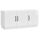 vidaXL TV-kast Hoogglans Wit 99 x 34,5 x 47 cm Bewerkt hout