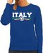 Bellatio Decorations Italie / Italy voetbal sweater met wapen in de kleuren van de Italiaanse vlag - blauw - dames - XL