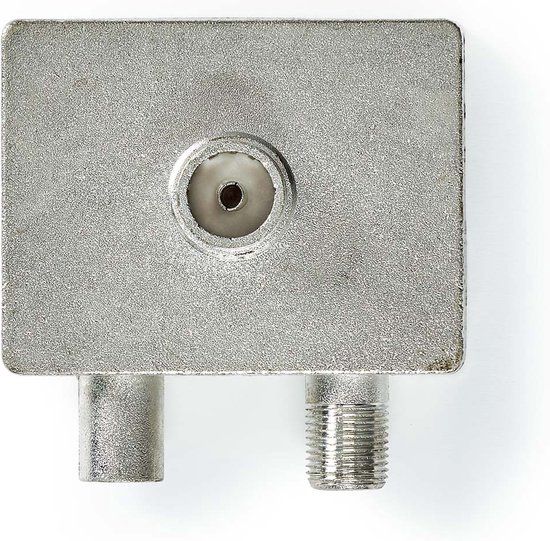 Nedis Satelliet- en Antenne-Adapter - IEC (Coax) Female - F-Female / IEC (Coax) Male - Vernikkeld - 75 Ohm - Recht - Metaal