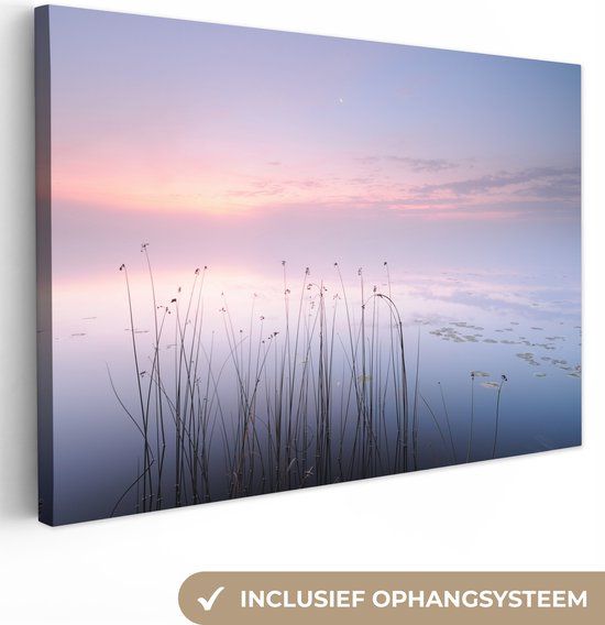 OneMillionCanvasses Canvas - Landschap - 90x60 cm - Canvasdoek - Woondecoratie