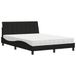 VidaXL Bed met matras "Hanko", zwart, 140x200 cm, met stoffen bekleding