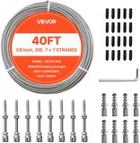 VEVOR Roestvrijstalen Staalkabel Φ3,2 mm 12,2 M Lengte