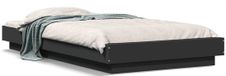 vidaXL Cadre de lit - Bois - Noir - 90x190 cm
