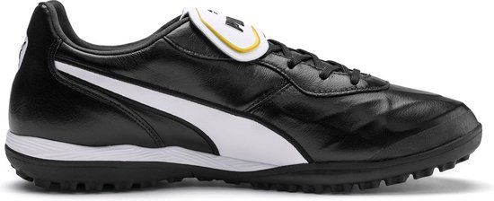 Puma King Top TT Turf Voetbal - Heren - Maat 40 - Zwart/Wit/Goud