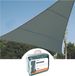 Perel Schaduwdoek, waterafstotend, 3.6 x 3.6 x 3.6 m, 160 g/m², polyester, driehoek, groengrijs