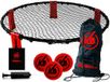 Unyqoos Buitensportset voor 2-4 personen, inclusief een mini-tennisnet, 3 ballen, een handbalpomp en een netzak, geschikt voor jongeren en volwassenen