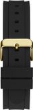 Guess Parker Multifunctioneel Horloge Zwart Kast Gemaakt Van 100% Roestvrij Staal En Een Bandje Van 100% Siliconen 44 GW0708G1, GW0708G2