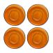 HKliving Soucoupe de tasse à café 70's glassware Ø 10,6 cm, lot de 4 Ambre brun