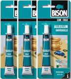 Merkloos Bison 3x Bison alleslijm / knutsellijm - 25 ML - transparant/ waterbestendig